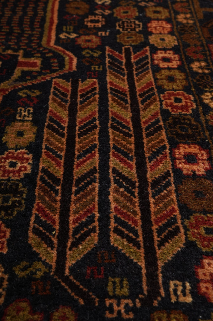 3.9 x 6 Animal Tribal Pattern Handmade Afghanistan Rug #F-3245