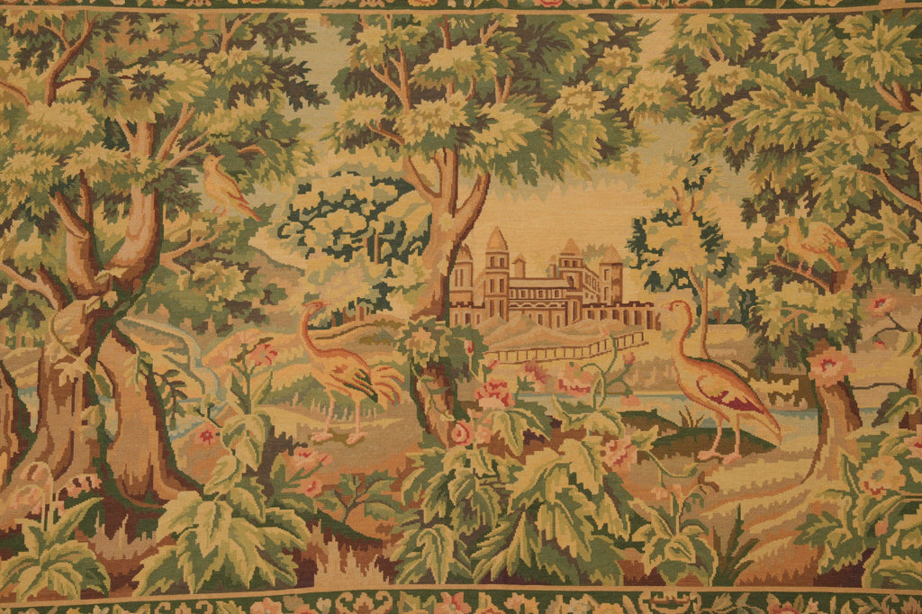 4.5 x 6.7 Scenery Tapestry Birds Peacock Trees Fall Colors #PIX-6168