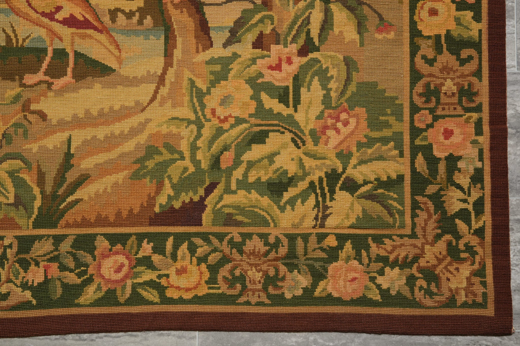 4.5 x 6.7 Scenery Tapestry Birds Peacock Trees Fall Colors #PIX-6168