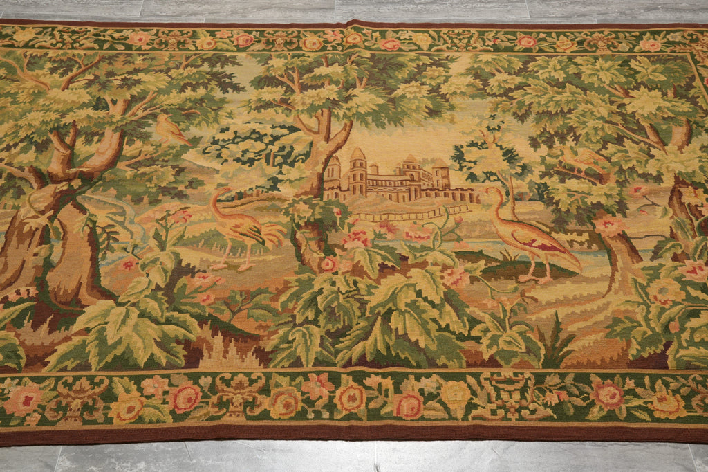 4.5 x 6.7 Scenery Tapestry Birds Peacock Trees Fall Colors #PIX-6168