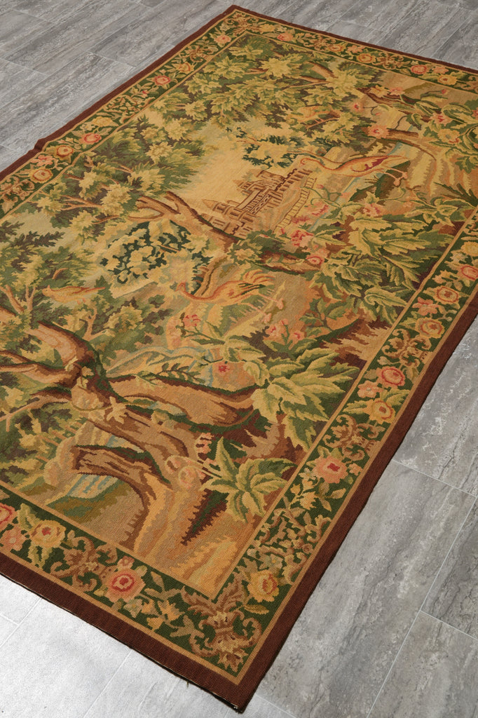 4.5 x 6.7 Scenery Tapestry Birds Peacock Trees Fall Colors #PIX-6168