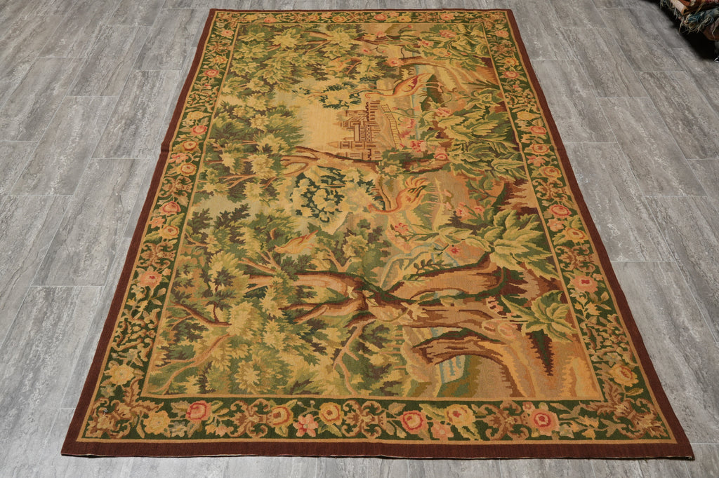 4.5 x 6.7 Scenery Tapestry Birds Peacock Trees Fall Colors #PIX-6168