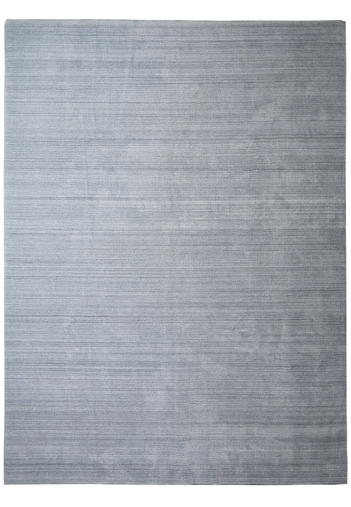 9 x 12 Contemporary Handmade Rug PLAIN GRAY #F-4066