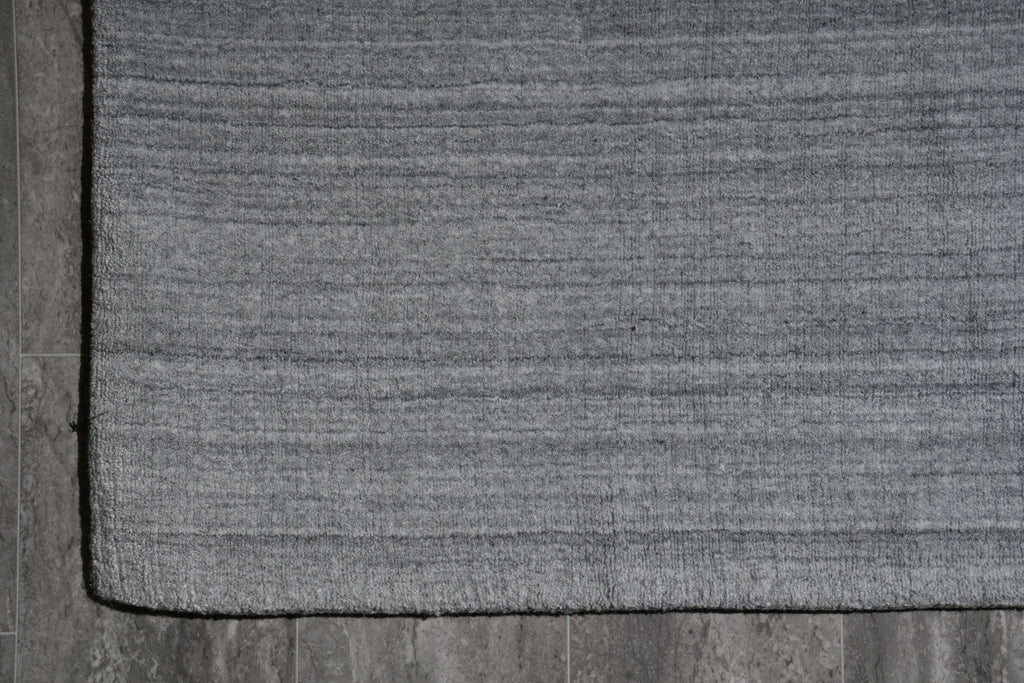 9 x 12 Contemporary Handmade Rug PLAIN GRAY #F-4066