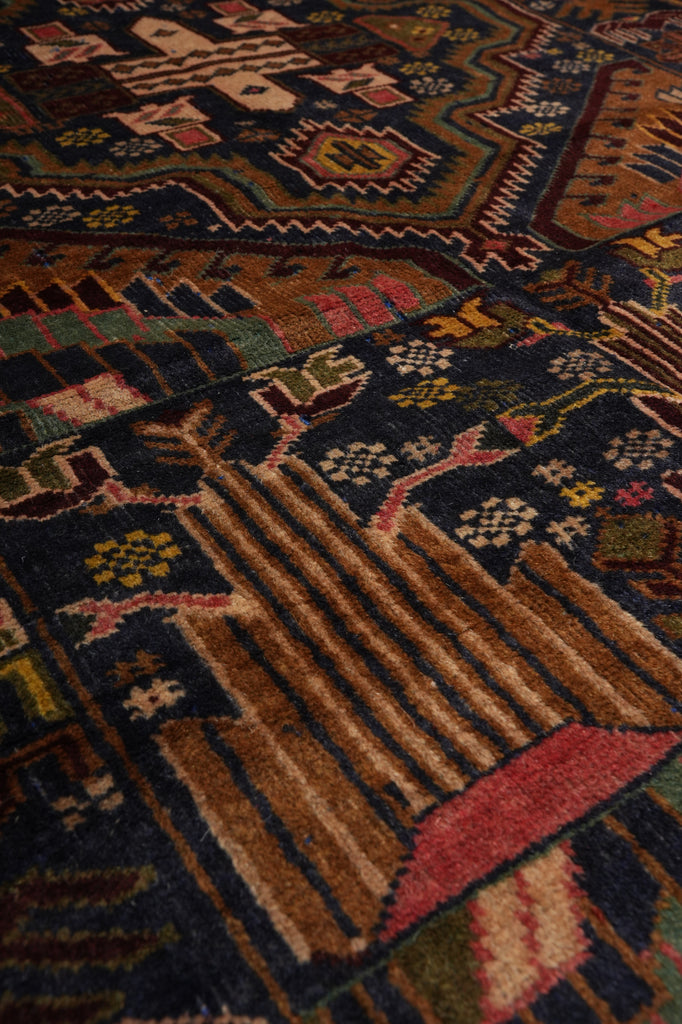 3.9 x 6.8 Baluchistan Rug Afghanistan Handmade Carpet #F-3258