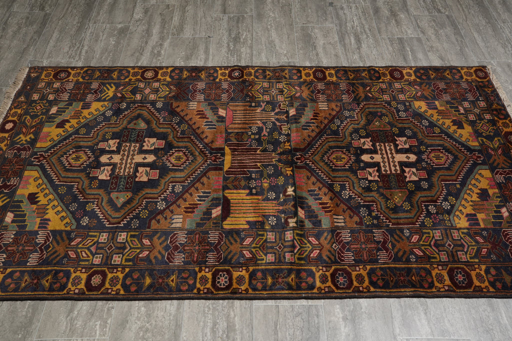 3.9 x 6.8 Baluchistan Rug Afghanistan Handmade Carpet #F-3258