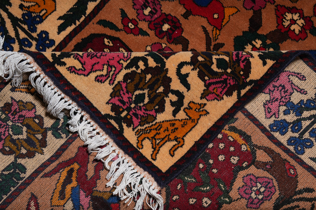 3 x 4.6 Hand-Knotted MulticolorTribal Animal Rug #F-3256