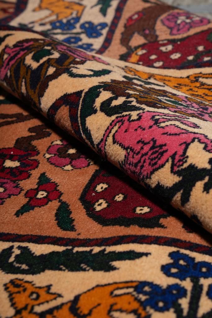 3 x 4.6 Hand-Knotted MulticolorTribal Animal Rug #F-3256