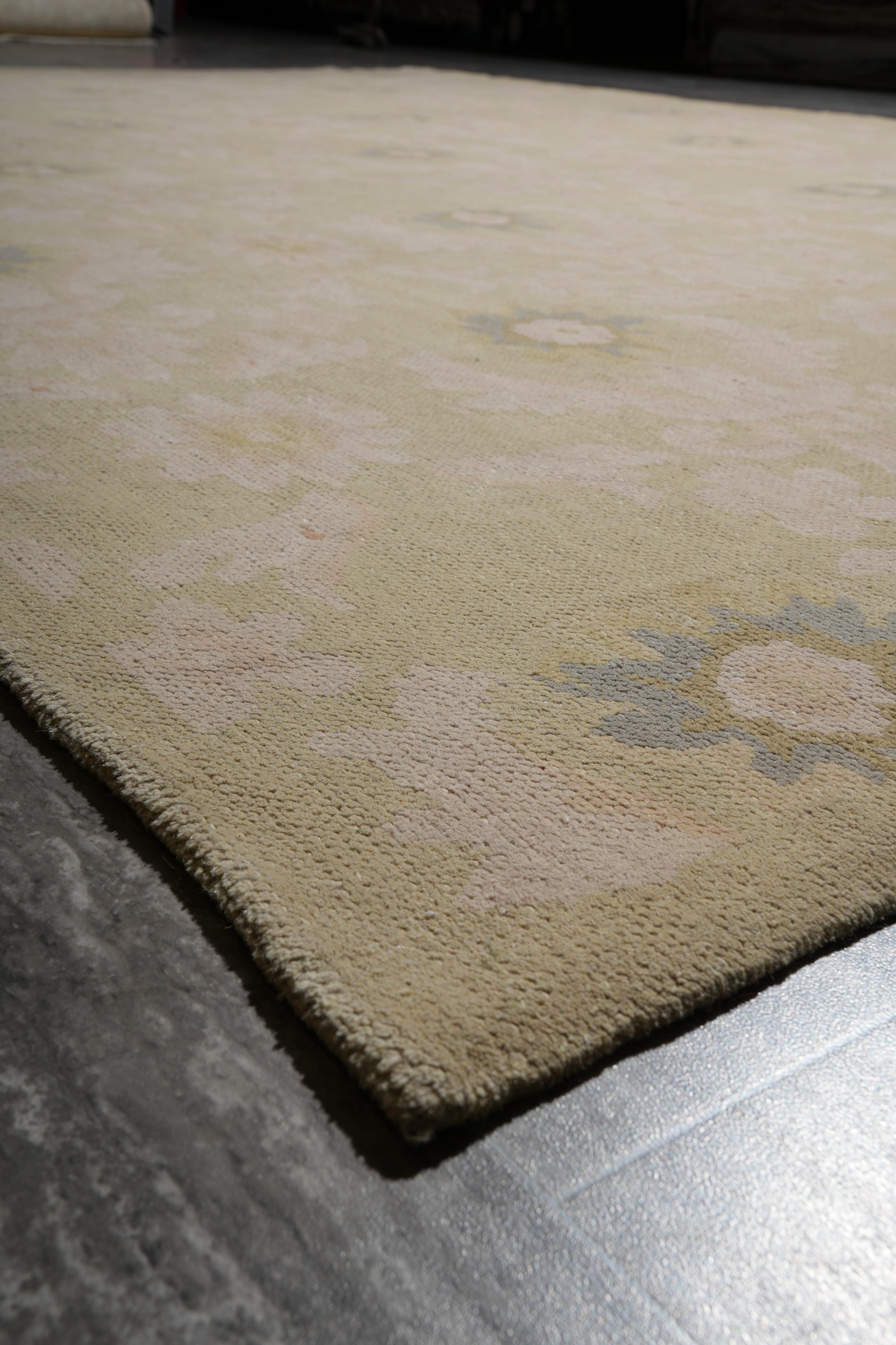 Uiuc Rug 9 x 12 New Champaign Green Handmade Wool French Rug #F-4067 | www ...