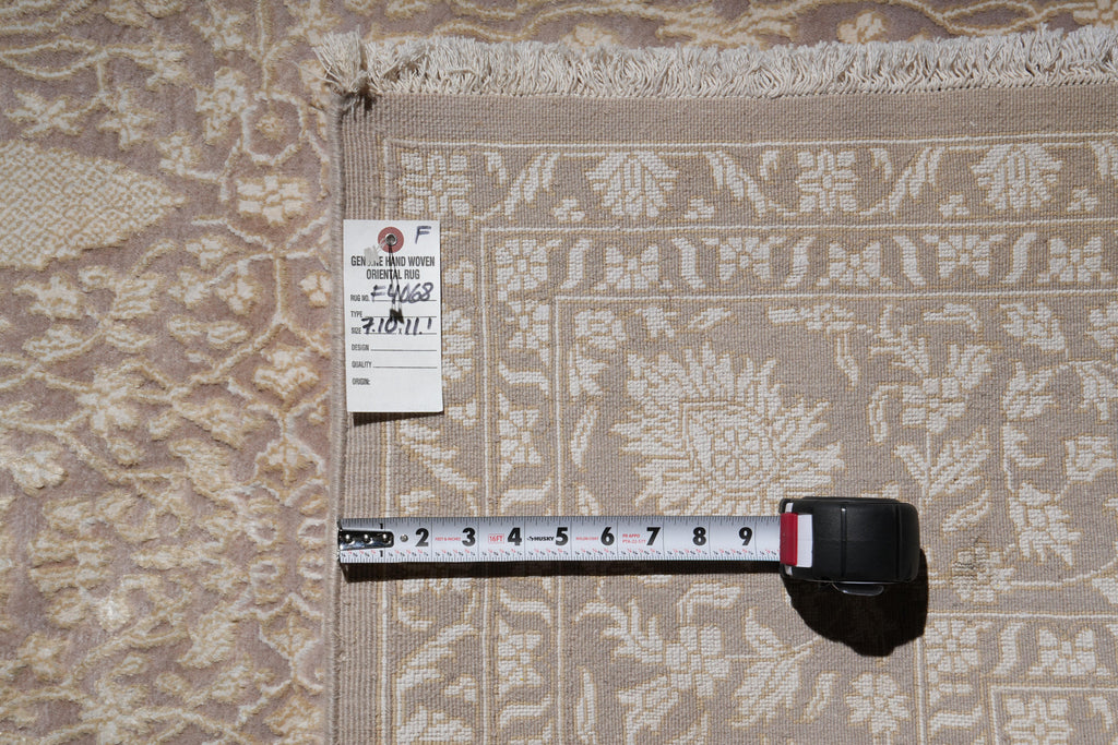 8 x 11 Fine Quality Handmade Rug Wool and Silk Modern #F-4068