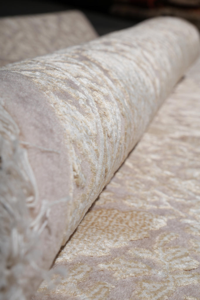 8 x 11 Fine Quality Handmade Rug Wool and Silk Modern #F-4068