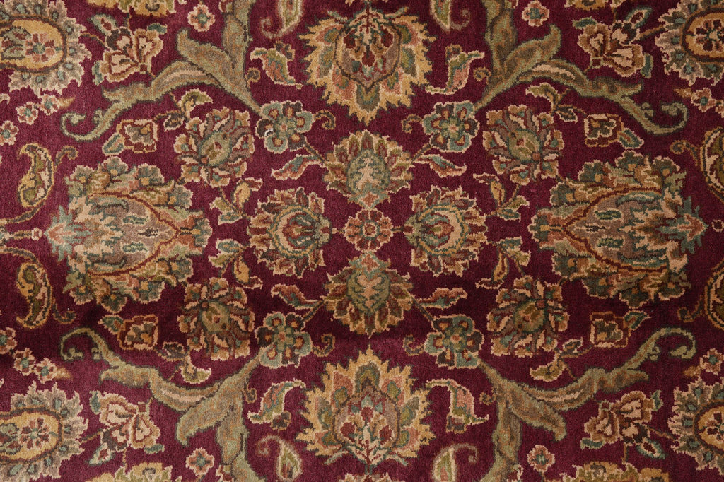 10 x 14.4 Quality Jaipur Handmade Rug Dense Wool Burgundy #F-4410
