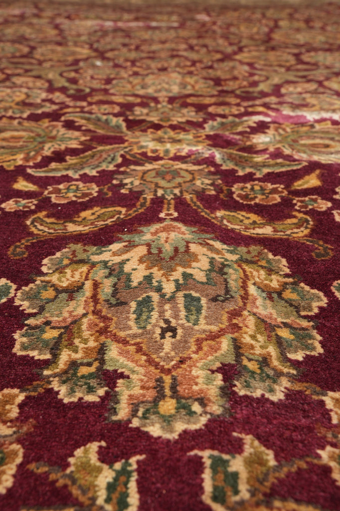 10 x 14.4 Quality Jaipur Handmade Rug Dense Wool Burgundy #F-4410