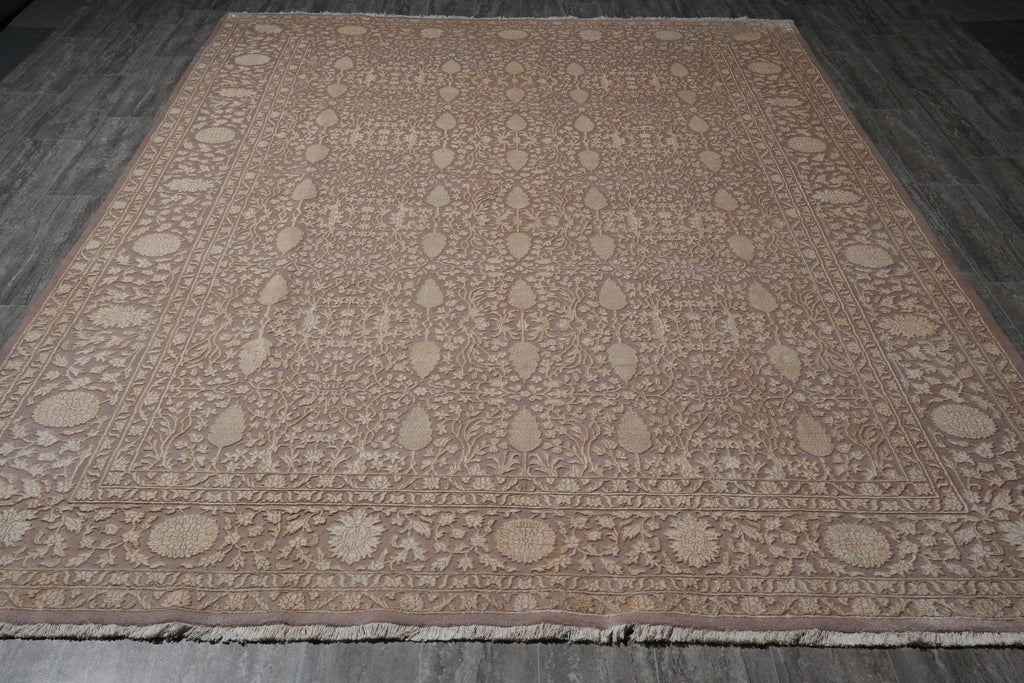 8 x 11 Fine Quality Handmade Rug Wool and Silk Modern #F-4068