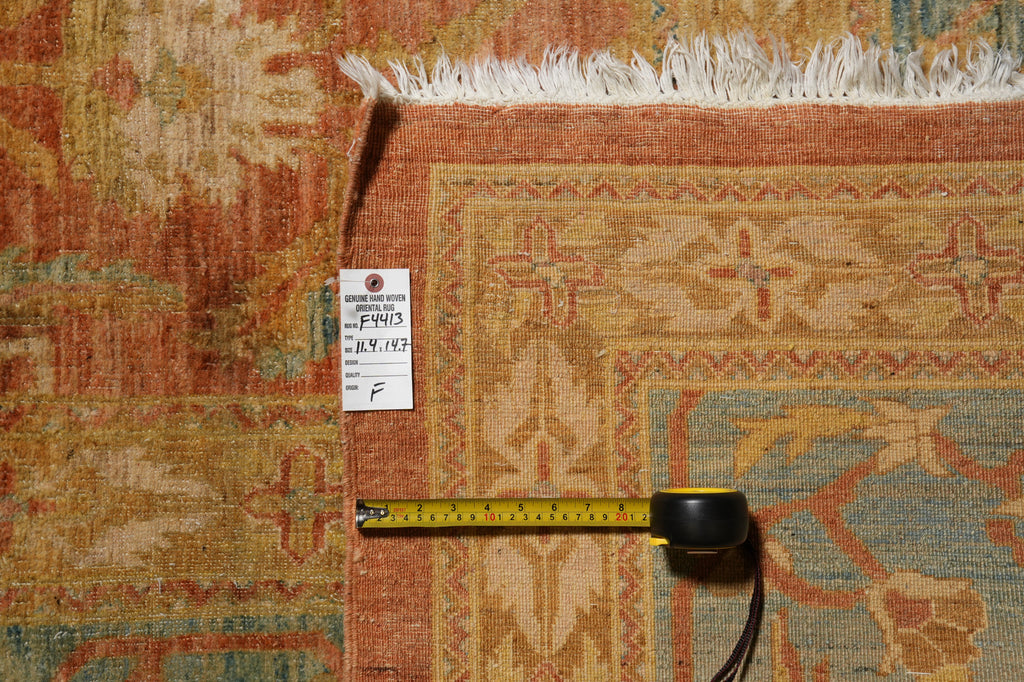 11.4 x 14.7 Quality Handmade Zigler Rug Fine Soft Ghazni Wool #F-4413