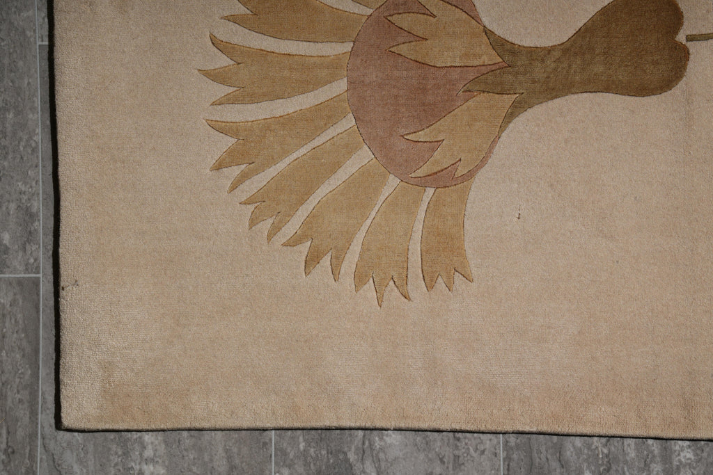 8 x 10 Fine Weave Quality Wool and Silk Handmade Tibbet Rug Transitional #F-4070