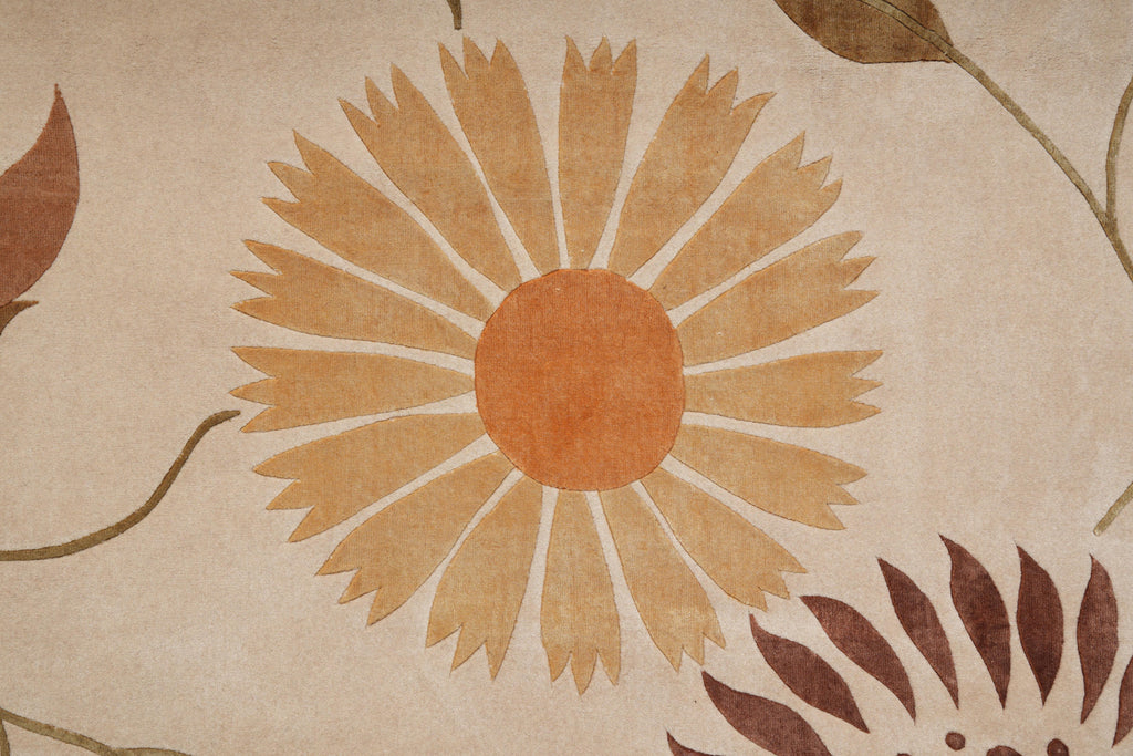 8 x 10 Fine Weave Quality Wool and Silk Handmade Tibbet Rug Transitional #F-4070