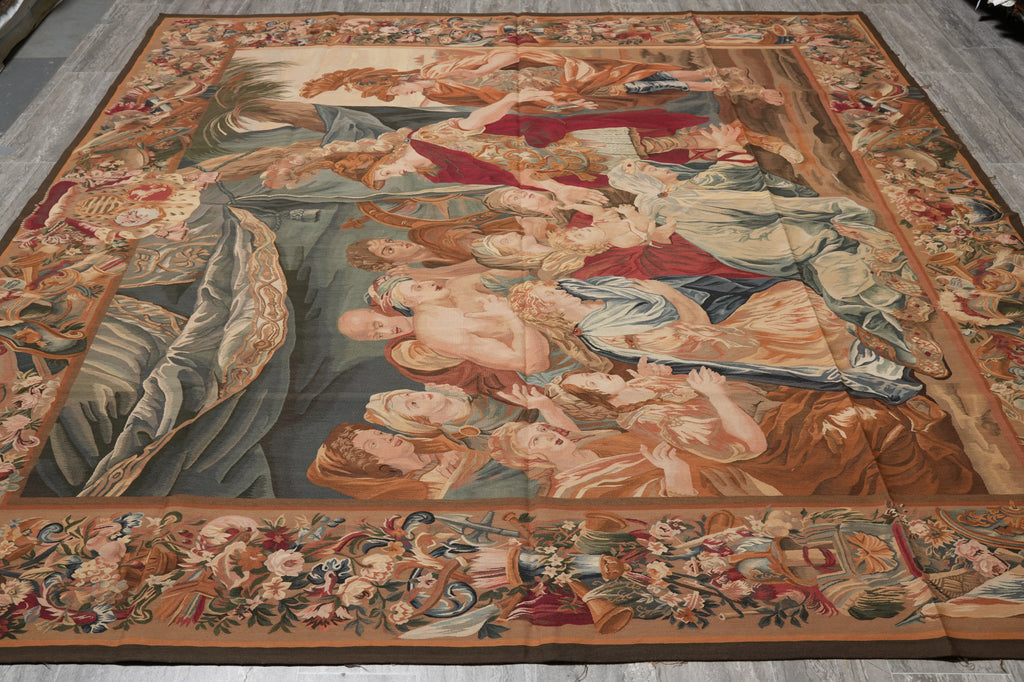 9 x 9 Pictorial Tapestry Hanging Rug #F-3032