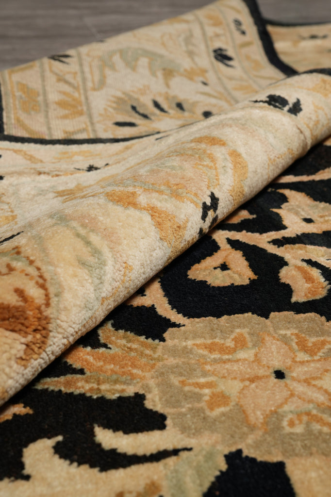 9 x 12 Black Handmade Chobi Peshawar Zigler Rug #PIX-13205