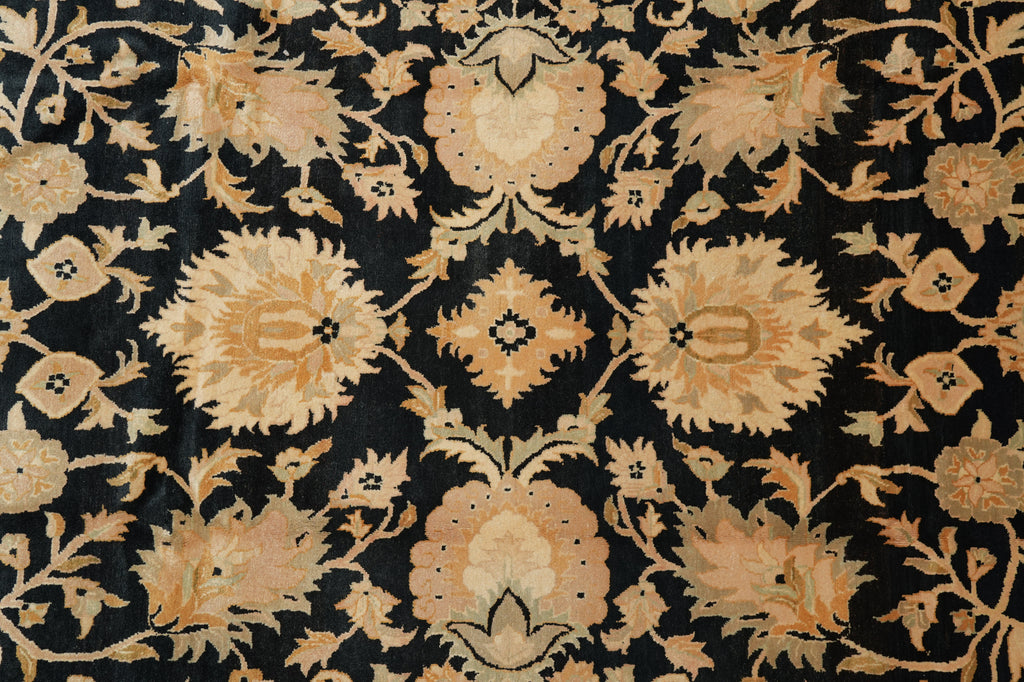 9 x 12 Black Handmade Chobi Peshawar Zigler Rug #PIX-13205