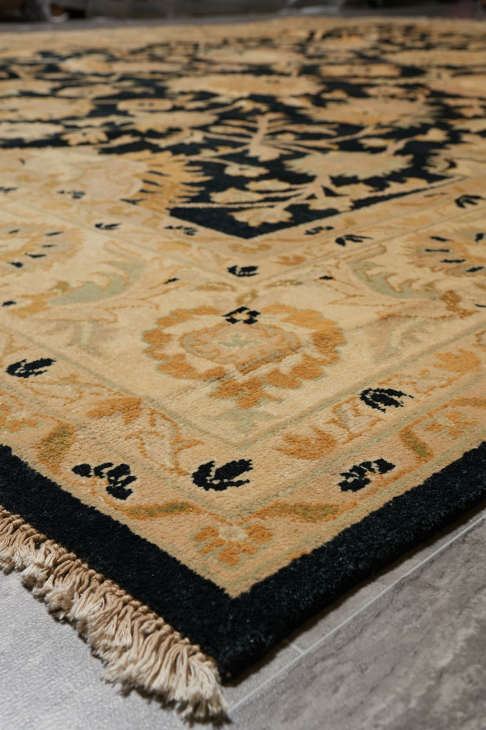 9 x 12 Black Handmade Chobi Peshawar Zigler Rug #PIX-13205