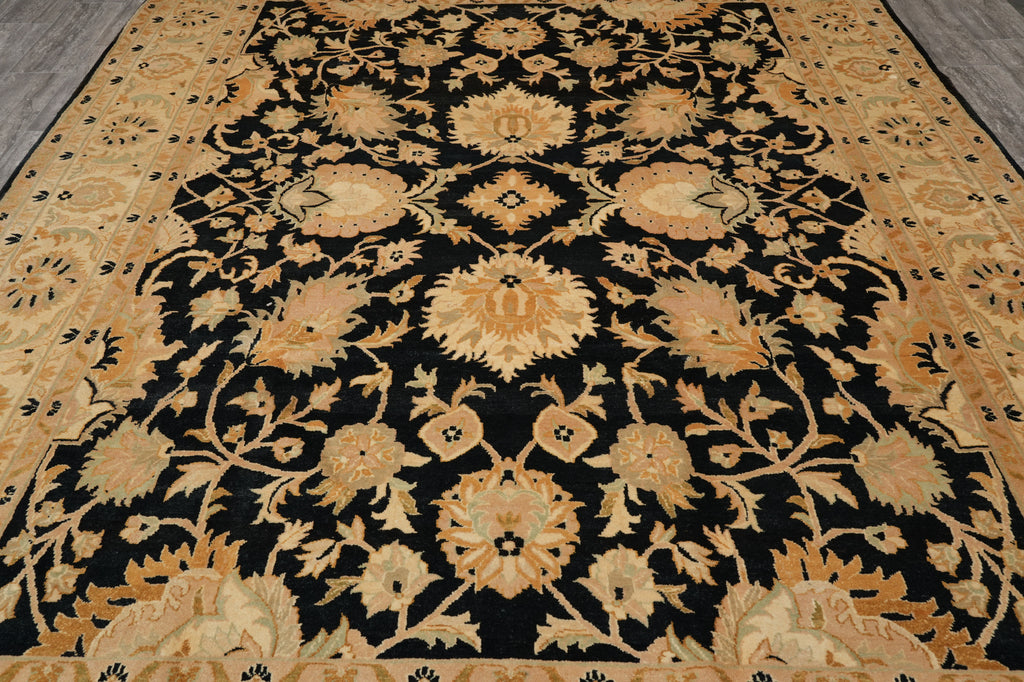 9 x 12 Black Handmade Chobi Peshawar Zigler Rug #PIX-13205