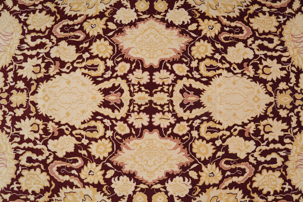 9.0 x 12.0 Handmade Tibbet Wool Rug Transitional #F-4072