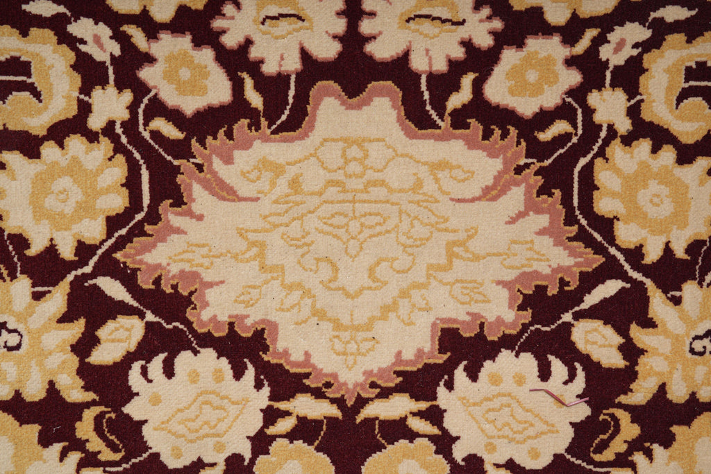 9.0 x 12.0 Handmade Tibbet Wool Rug Transitional #F-4072