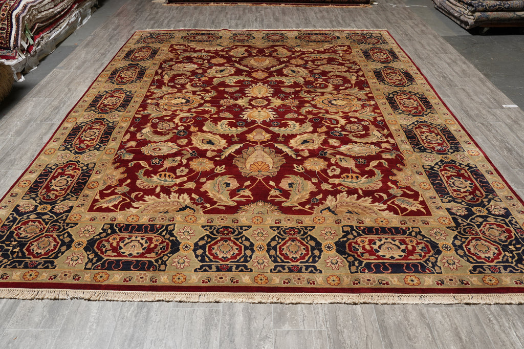 9 x 12 Quality Hand-Knotted Jaipur Rug Rich Colors #PIX-3899