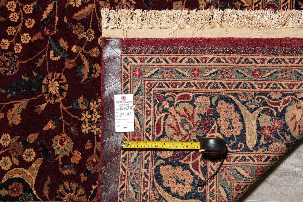 8.6 x 11.6 High Quality Hand-Knotted Rug Fine Lustrous Wool and Silk Weave 200 KPSI #PIX-14338