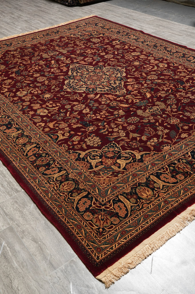 8.6 x 11.6 High Quality Hand-Knotted Rug Fine Lustrous Wool and Silk Weave 200 KPSI #PIX-14338