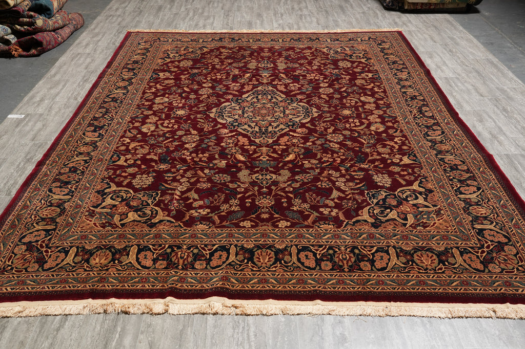 8.6 x 11.6 High Quality Hand-Knotted Rug Fine Lustrous Wool and Silk Weave 200 KPSI #PIX-14338