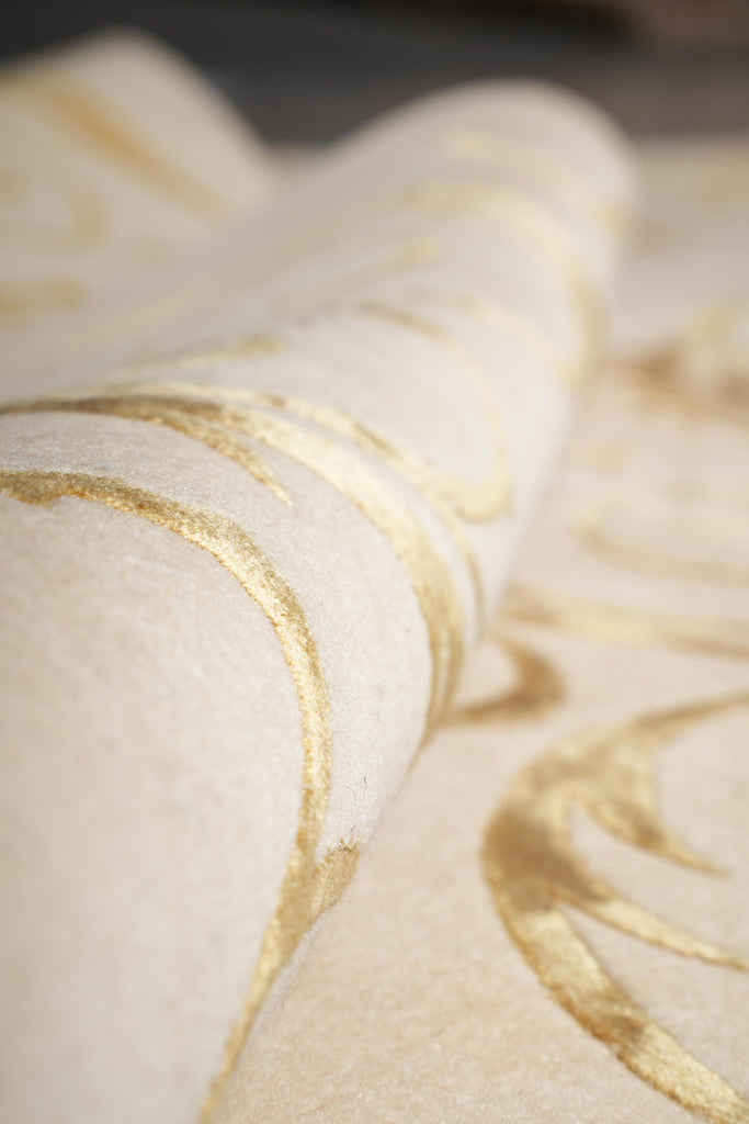 8.6 x 11.6 Quality Wool and Silk Handmade Rug  #F-4074