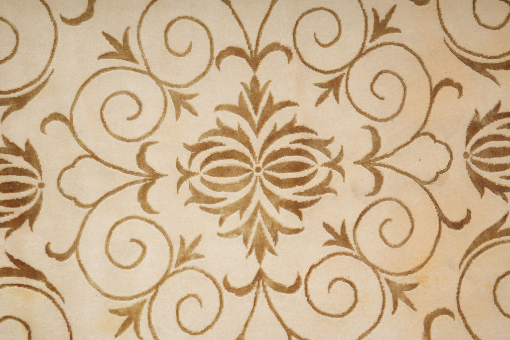 8.6 x 11.6 Quality Wool and Silk Handmade Rug  #F-4074