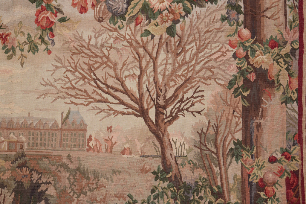 5 x 6 Pictorial Tapestry Fall SCINERY HANDMADE French 17 Century Style #PIX-14731