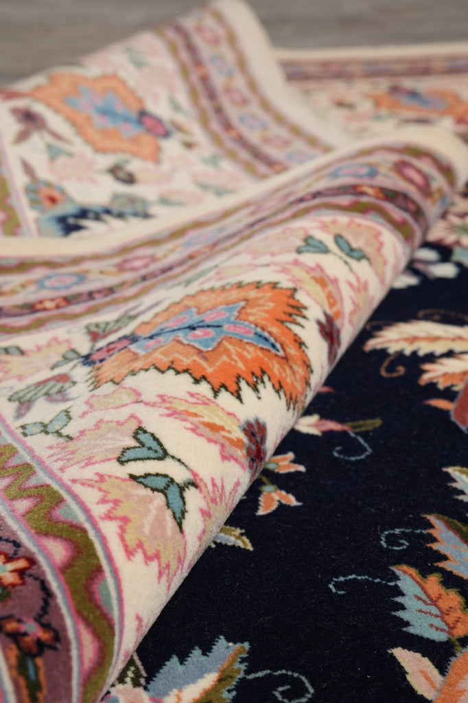 9 x 12 New Handmade Wool Carpet Dark Blue #PIX-3177