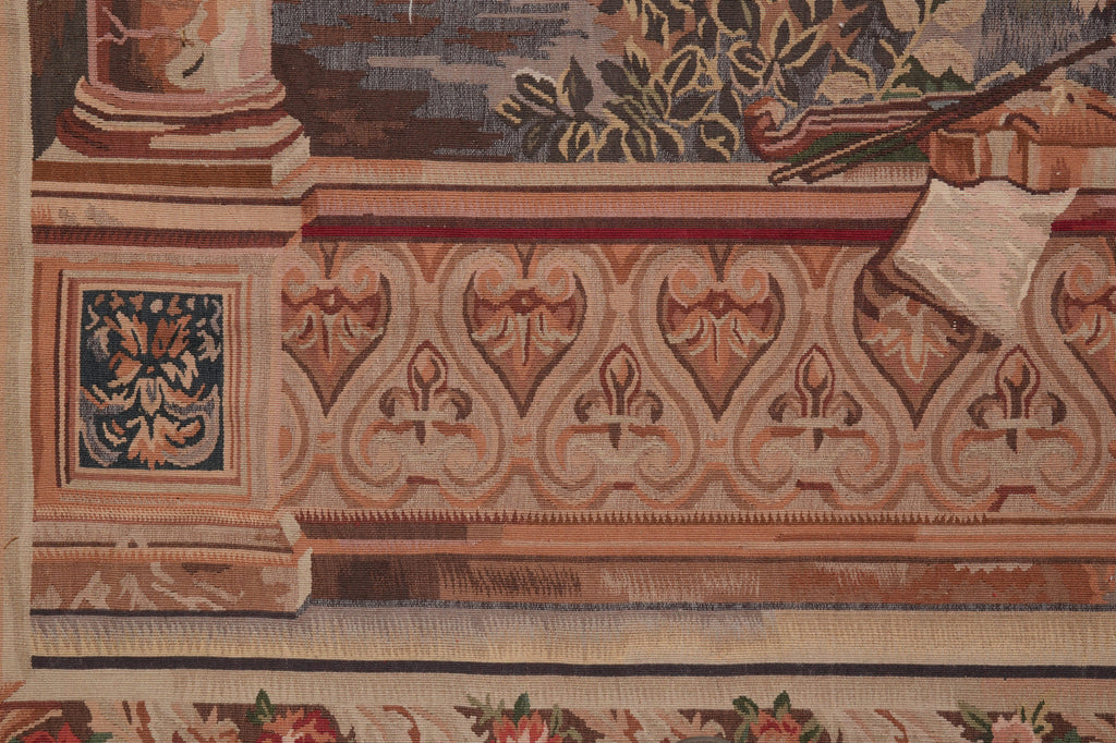 5 x 6 Pictorial Tapestry Fall SCINERY HANDMADE French 17 Century Style #PIX-14731