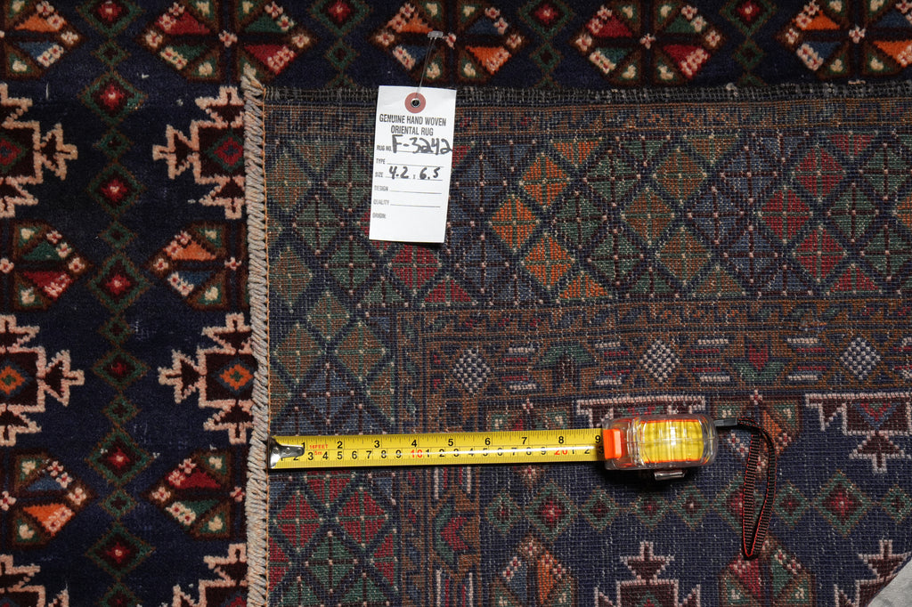 4 x 6.5 Hand-Knotted Herati Tribal Rug #F-3242