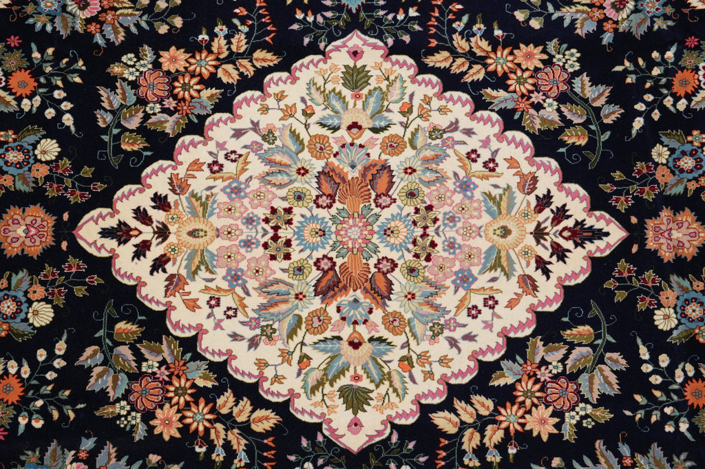 9 x 12 New Handmade Wool Carpet Dark Blue #PIX-3177