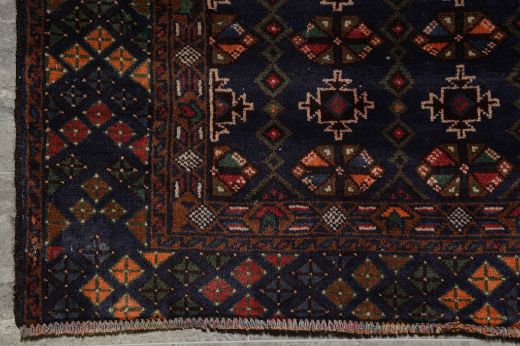 4 x 6.5 Hand-Knotted Herati Tribal Rug #F-3242