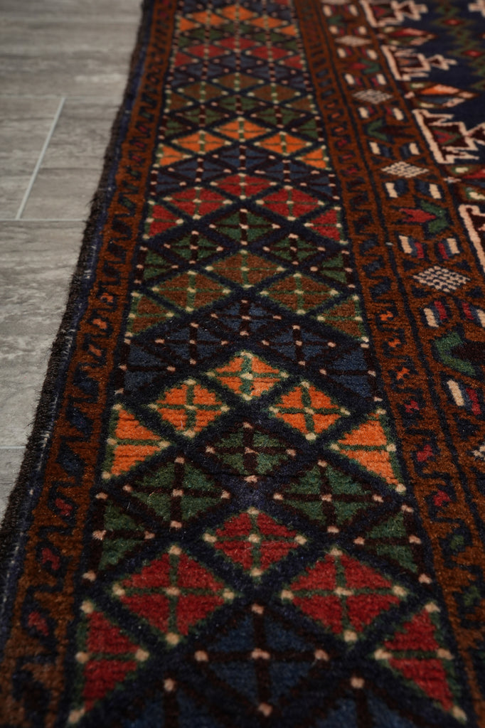 4 x 6.5 Hand-Knotted Herati Tribal Rug #F-3242