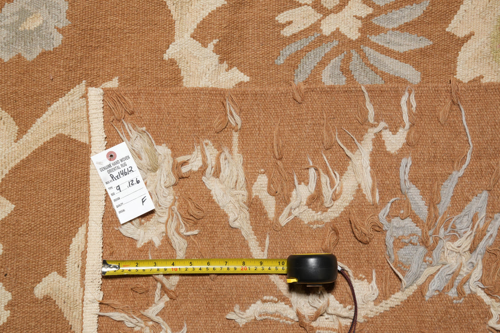 9 x 12.6 Handmade Contemporary Transitional Wool Rug FLAT WEAVE Ralph Lauren #PIX-14612