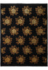 Load image into Gallery viewer, 7.9 x 10 New Handmade India Wool Floral BLACK Rug #F-4076