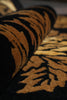 Load image into Gallery viewer, 7.9 x 10 New Handmade India Wool Floral BLACK Rug #F-4076