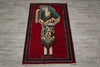 Load image into Gallery viewer, 3 x 4.9 Hand-Knotted Pictorial Primitive Rug #F-3261