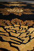 Load image into Gallery viewer, 7.9 x 10 New Handmade India Wool Floral BLACK Rug #F-4076