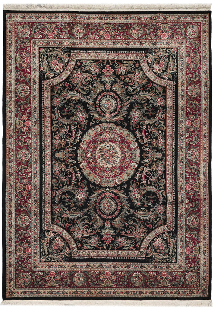 9 x 12 Wool and Silk Fine Quality Carpet French Pattern #LA-53066