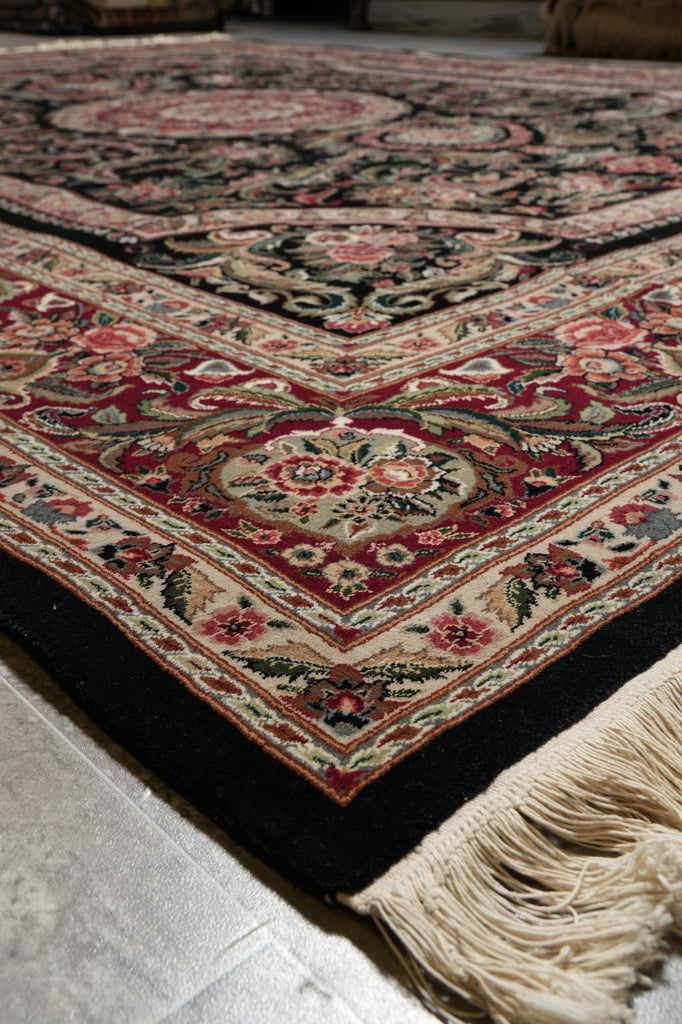 9 x 12 Wool and Silk Fine Quality Carpet French Pattern #LA-53066