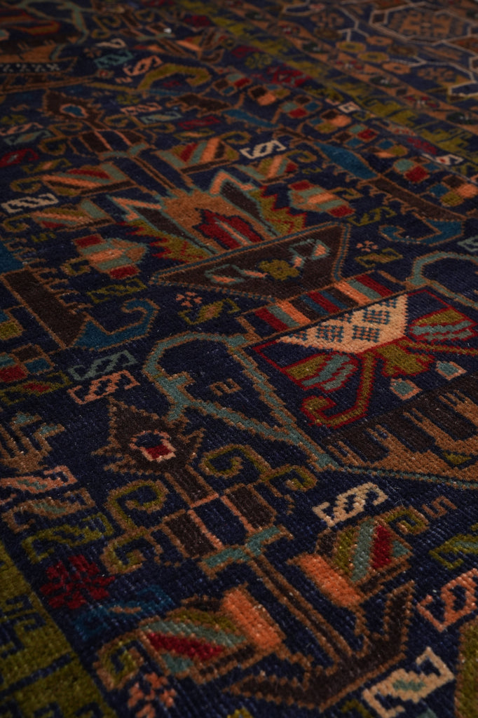 4 x 8 Hand-Knotted Detailed Tribal Rug Afghan Art #F-3252