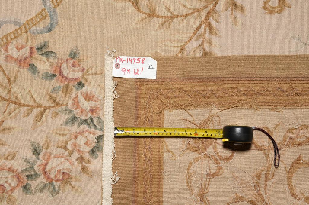 9 x 12 Handmade Aubusson Flat Weave French 17 Century Style #PIX-14758